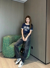 A516-Áo thun Ce lin cộc tay màu than mẫu mới 2026