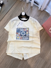 SET987- Set đũi lien màu vàng thổ cẩm
