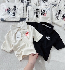 CB253-Comb 2 bộ polo tổ ong đen be thêu tag đỏ