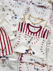 CB313- Combo 3 bộ cover Honey  cotton viền đỏ balo quần cộc