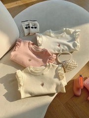 CB067-Combo 3 áo tim bèo vai trẻ em VNXK