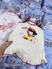 BT568- combo 3 váy dât bé gái chất cotton hoạ tiết in