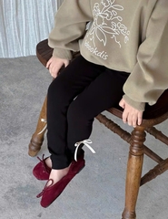 CB164-Combo 3 quần legging bé gái đính nơ vải cottton co dãn