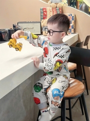 CB168-(8-26kg) Combo 2 nộ nỉ dài tay nhện siêu nhân bé trai VNXK