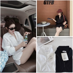 SET735-Bộ gió thể thao áo kéo khoá phối quần short 2 màu đen trắng