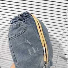 SET691- Bộ áo phông BỌt BIỂN mix quần jeans ngố rách gấu