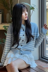 A382- Áo len kẻ ngang 2 tem y hình hàng nhà máy dày dặn