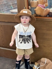 bT573- Bô AYYBe áo cotton quân kaki mềm màu be