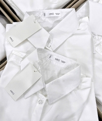 A276- Áo sơ mi trắng cổ đức dáng suông hàng nhà máy full tem