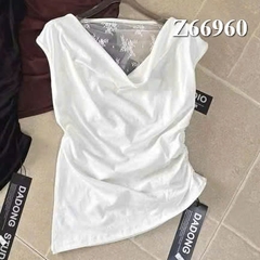 a667-Áo thun cổ đổ phối ren lưng 3 màu