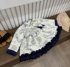 BT802-Bộ áo dài Thanh Mã cho bé tặng kèm ngọc bội