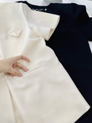 A393- Áo vest blazer cộc tay công sở 2 màu