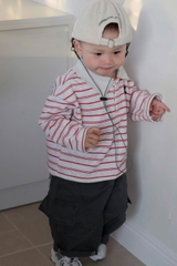 Cb423-Combo 2 áo polo dài tay kẻ ngang cho bé