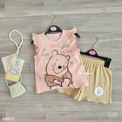 CB251-Combo 2 bộ PIJAMA hoa viền ren bé gái chất xô mát