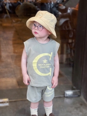 CB2288- combo 2 bộ balo ngồi sau Vàng- Ghi chất cotton