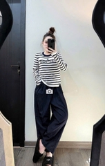 SET808- Bộ CRI áo tăm lông mix quần baggy gió màu tàn