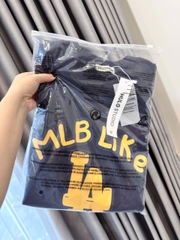 SET906-SEt áo thể thao MLB xanh than chữ vàng