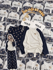 SET1065- Bộ đồ GẤU xù than be dài tay