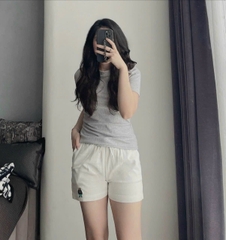 QUAN110-Set 3 quần kaki cộc cạp chun thêu gấu