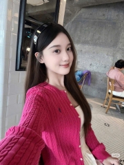 A487-Áo len cadigan thừng màu hồng Hot Hit hàng nhà máy đủ tem