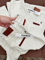 QUAN010-Quần JEANS SUÔNG màu be tag đỏ