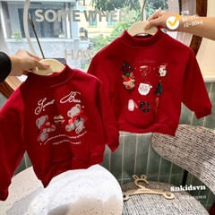 Bt755- Áo nỉ noel đính thì nổi chất nỉ hai da loại đẹp