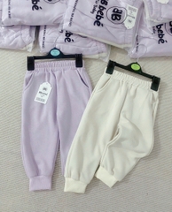 CB191 (9-26kg)-Set 2 quần nỉ bông thu đông tím bé gái