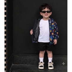 Bt1045- Áo khoác gió nhện xanh trẻ em Minibebe