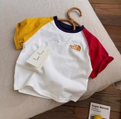 CB401-Combo 4 áo thun trẻ em TNF phối màu thêu ngực