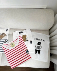 A173-Set 2 áo mẹ/con WHO thêu chất cotton