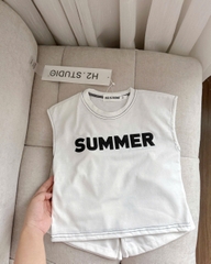 CB262-Combo 2 bộ SUMMER đen trắng trẻ em chất coton 2 chiều