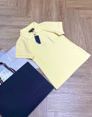 A617-Áo polo vàng thêu ngực hàng nhà máy đủ tem