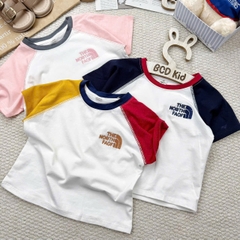 CB401-Combo 4 áo thun trẻ em TNF phối màu thêu ngực