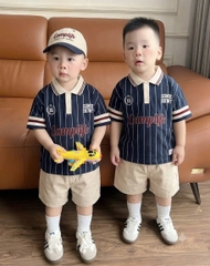 BT981-Bộ áo polo bé trai TẶNG KÈM MŨ