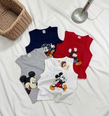 BT946- Combo 4 áo ba lỗ thông hơi cho bé hình Mickey 9-23kg