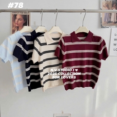 A353- Áo len kẻ mongtoghi mỏng 4 MÀU