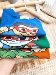 BT847-Combo 3 áo thun cotton cộc tay sắc màu cho bé 9-26kg