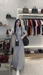 ☘️DAM140-VÁY ZiRI BỔ TRỤ DÁNG DÀI 3 màu đen,than,ghi💐