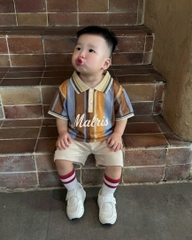 BT1020-bộ thông hơi MATIS màu cầu vồng mix quần kaki be