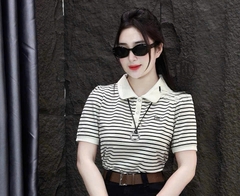 A264- Áo thun polo kẻ ngang