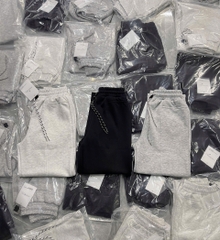 Quan087-Quần baggy nỉ suông ống rộng cạp chun 3 màu