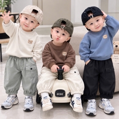 BT1101- Combo 3 quần gió bo gấu cho bé