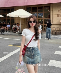 SET480-Set 3 áo zip lệch vai 3 màu trắng,đỏ đen có size