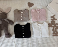 BT607-Bộ thun tăm dài tay thu đông bé gái 4 màu