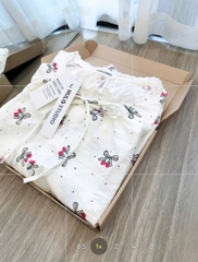 SET964-  Bộ pijama cộc tay đũi hoa nhí mát