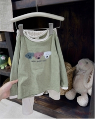 BT732- Bộ zip lông 4 màu mới phối tay