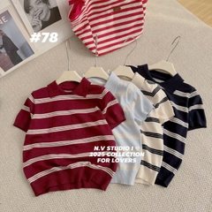 A353- Áo len kẻ mongtoghi mỏng 4 MÀU