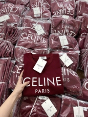 A212-Áo thun đỏ rượu  CE.LIN dáng suông loại đẹp