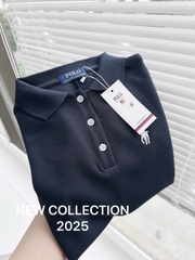 DAM141-VÁY POLO THÊU NGỰC DÁNG NGẮN MÀU XANH THAN