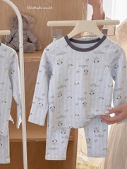 BT1071- Combo 2 bộ thun zip màu pastel viền cổ dài tay